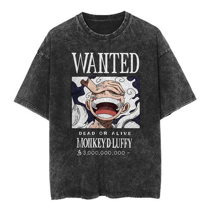 One Piece Vintage Washed Graphic Tee — Anime Streetwear