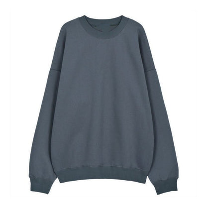 Washed cotton hoodie back view black, relaxed streetwear KLOSET