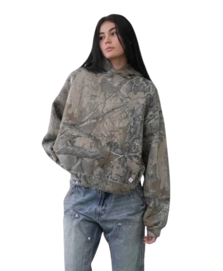 Retro Camo Hip-Hop Hoodie — Oversized Unisex Streetwear
