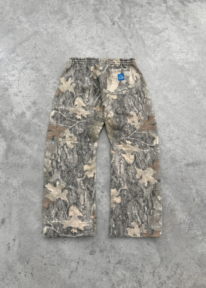 Camo hoodie back view bold print, oversized unisex KLOSET