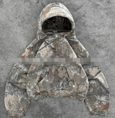 Retro Camo Hip-Hop Hoodie — Oversized Unisex Streetwear