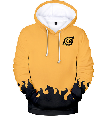 Naruto digital print pullover hoodie Japanese streetwear KLOSET