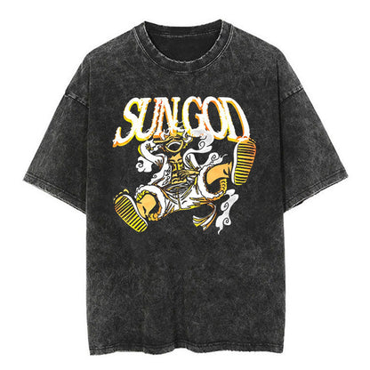 One Piece Vintage Washed Graphic Tee — Anime Streetwear