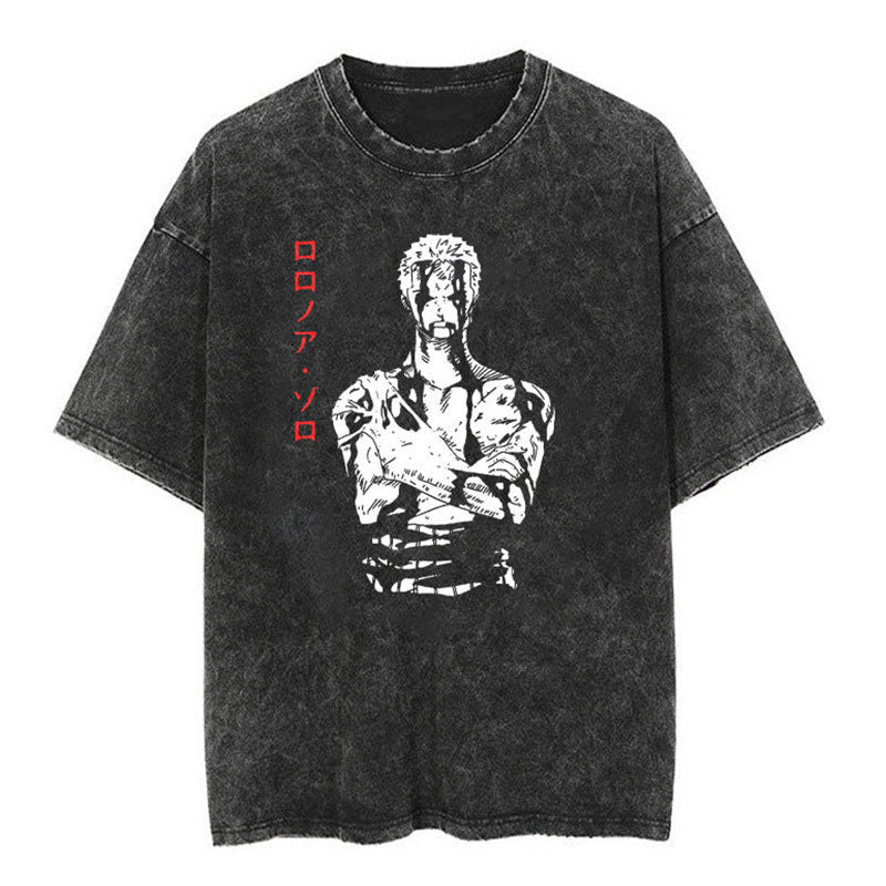 One Piece Vintage Washed Graphic Tee — Anime Streetwear