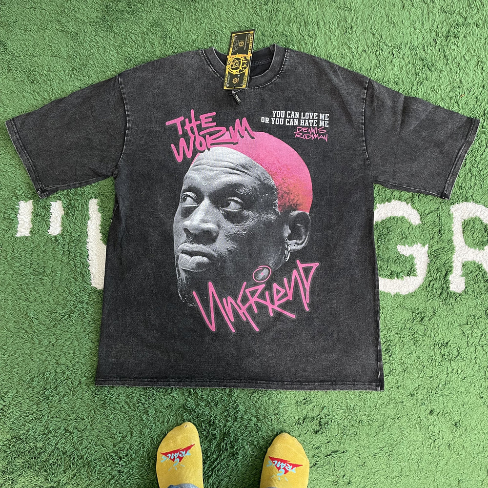 Vintage Rodman graphic oversized tee, retro streetwear style