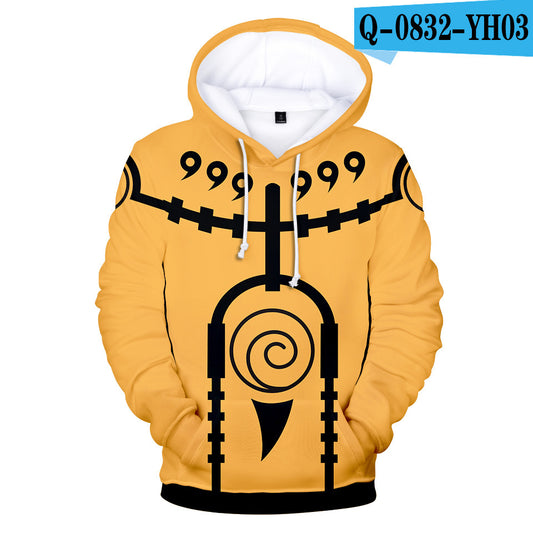 Naruto Uzumaki digital print hoodie anime streetwear oversized pullover KLOSET